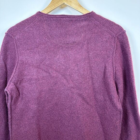 White Stuff Sweater Women's Large Red Burgundy Laundered Classics Lambs Wool - Picture 8 of 14